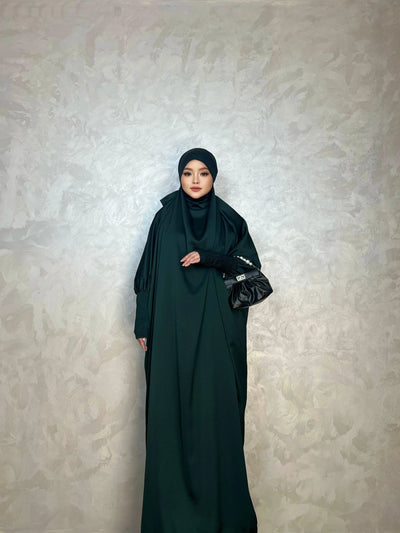 LM001 Muslim Dress for Women One Piece Jilbab Prayer Clothes Muslim jilbab abaya Dress Khimar Islam Dubai Outfits - LM001-LATTE-Jilbab Only LumosModesty