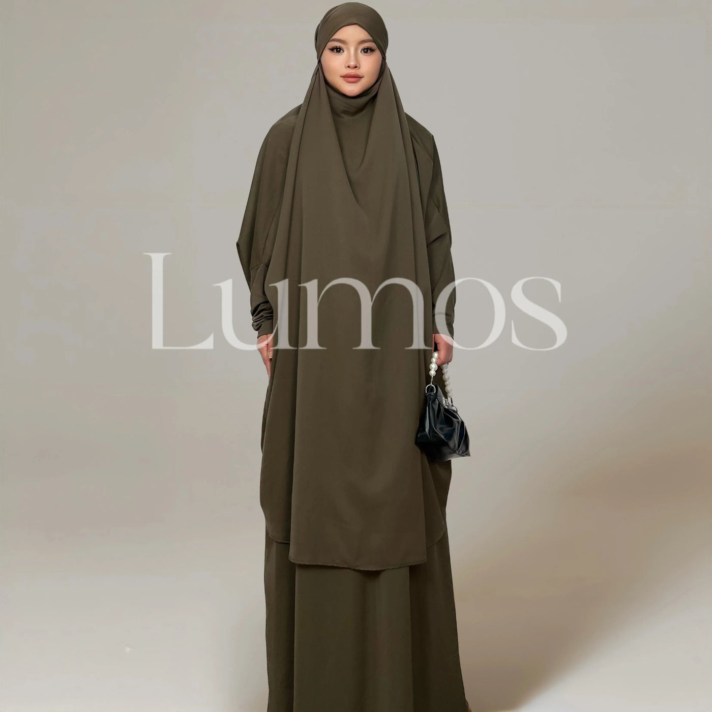 Jilbab Two Pieces Set With Niqab Prayer Suit Nidha - LumosModesty