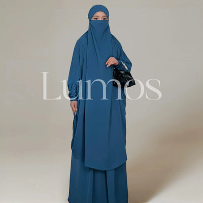 Jilbab Two Pieces Set With Niqab Prayer Suit Nidha - LumosModesty