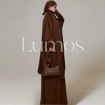  Jilbab Two Pieces Set With Niqab Prayer Suit Nidha - LumosModesty