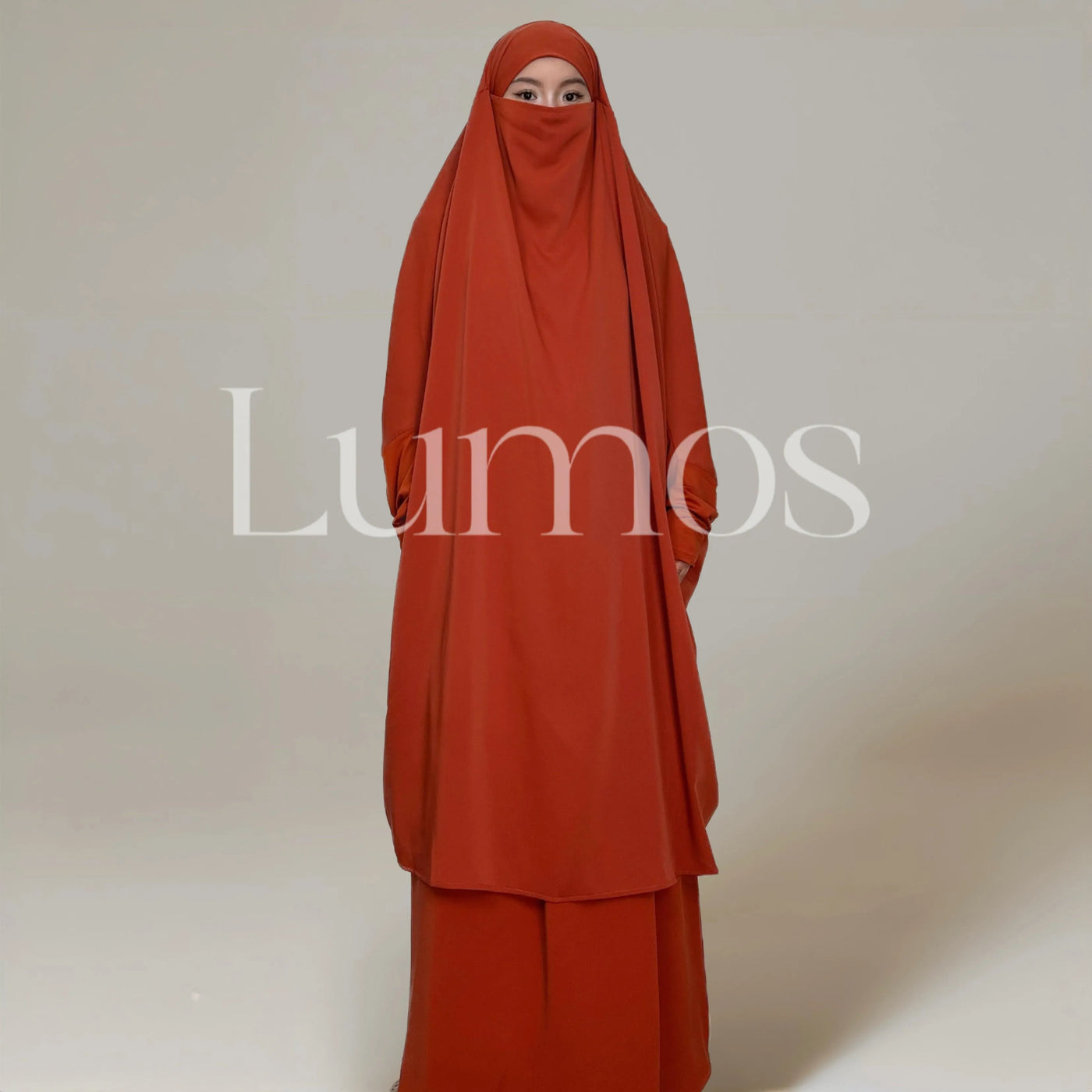 LM002 Jilbab Two Pieces Set With Niqab Prayer Suit Nidha - LumosModesty