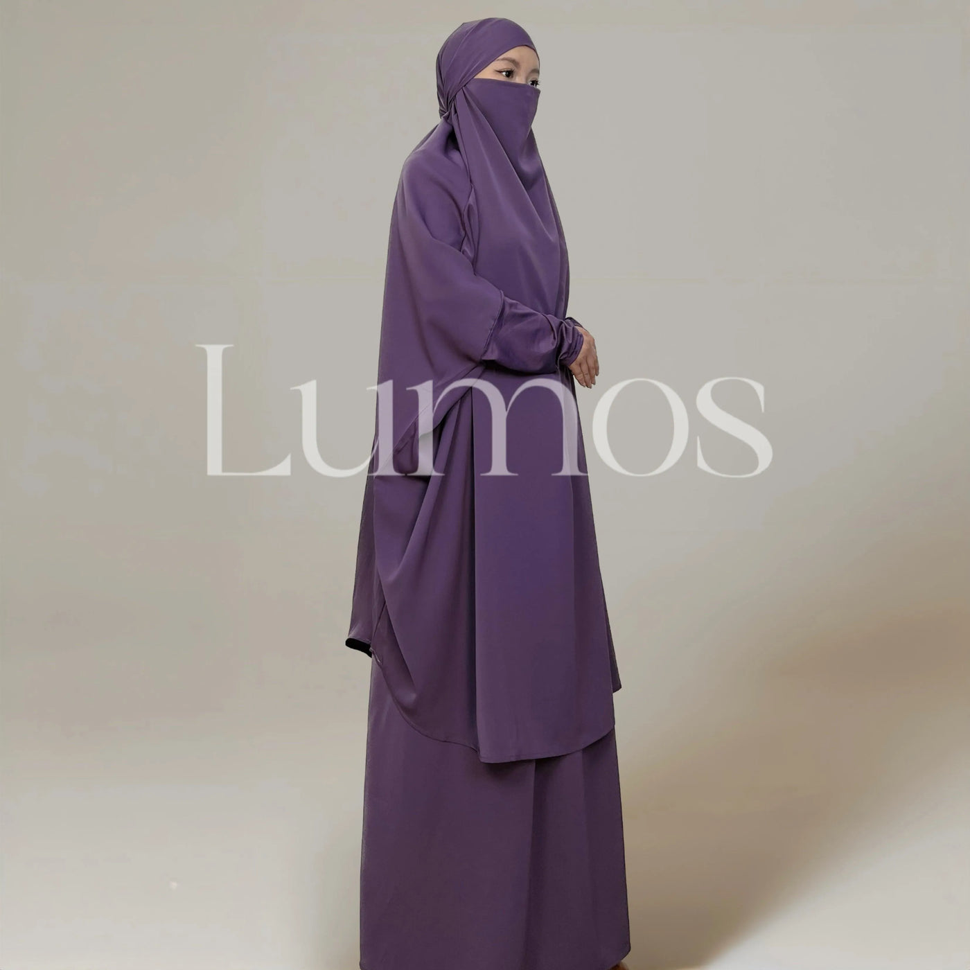 Jilbab Two Pieces Set With Niqab Prayer Suit Nidha - LumosModesty