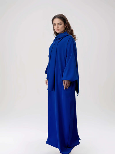 LM003 Hooded Abaya Hijab -Attached With Scarf - Pockets BUY ONE GET ONE 50% OFF - LumosModesty