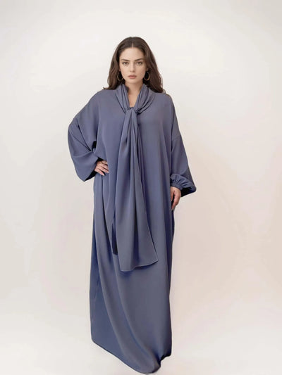 LM003 Hooded Abaya Hijab -Attached With Scarf - Pockets BUY ONE GET ONE 50% OFF - LumosModesty