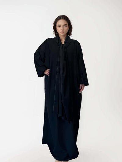 LM003 Hooded Abaya Hijab -Attached With Scarf - Pockets BUY ONE GET ONE 50% OFF - LumosModesty