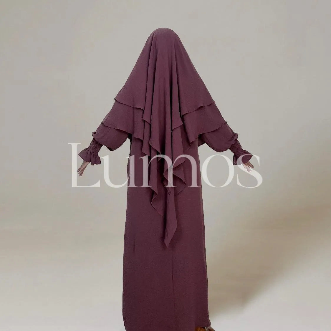 LM008 Crepe Cotton Slip Abaya Dress With Pockets - LumosModesty