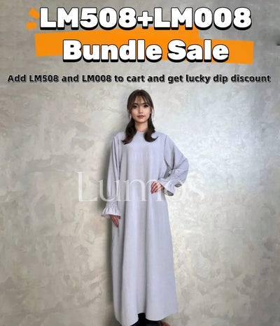 LM008 Crepe Slip Abaya- Dress With Pockets - LumosModesty