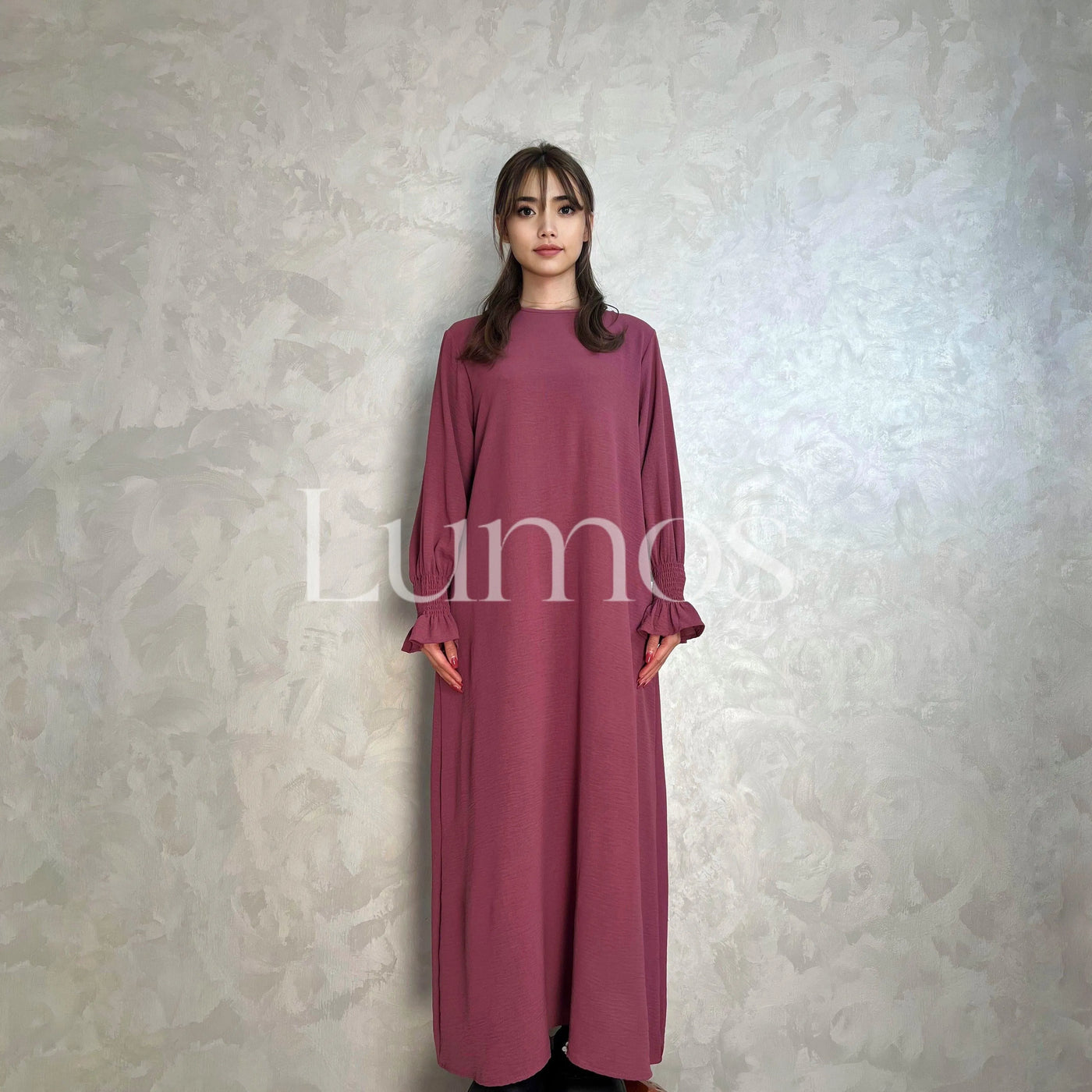 LM008 Crepe Slip Abaya- Dress With Pockets - LumosModesty