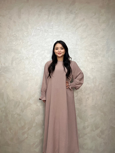 LM008 Crepe Slip Abaya- Dress With Pockets - LumosModesty