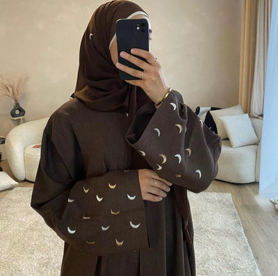 LM031 Moon Kimono Abaya with Hijab Set - LumosModesty