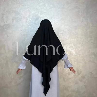 LM508 Two Layers Khimar Crepe Cotton - LumosModesty