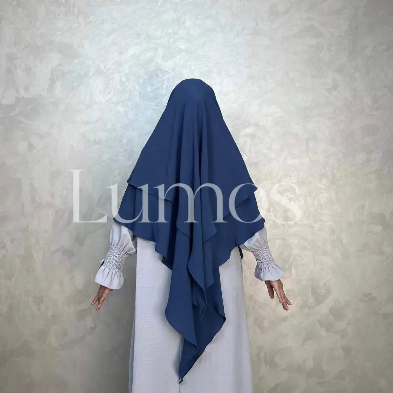 LM508 Two Layers Khimar Crepe Cotton - LumosModesty