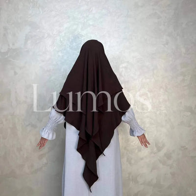 LM508 Two Layers Khimar Crepe Cotton - LumosModesty