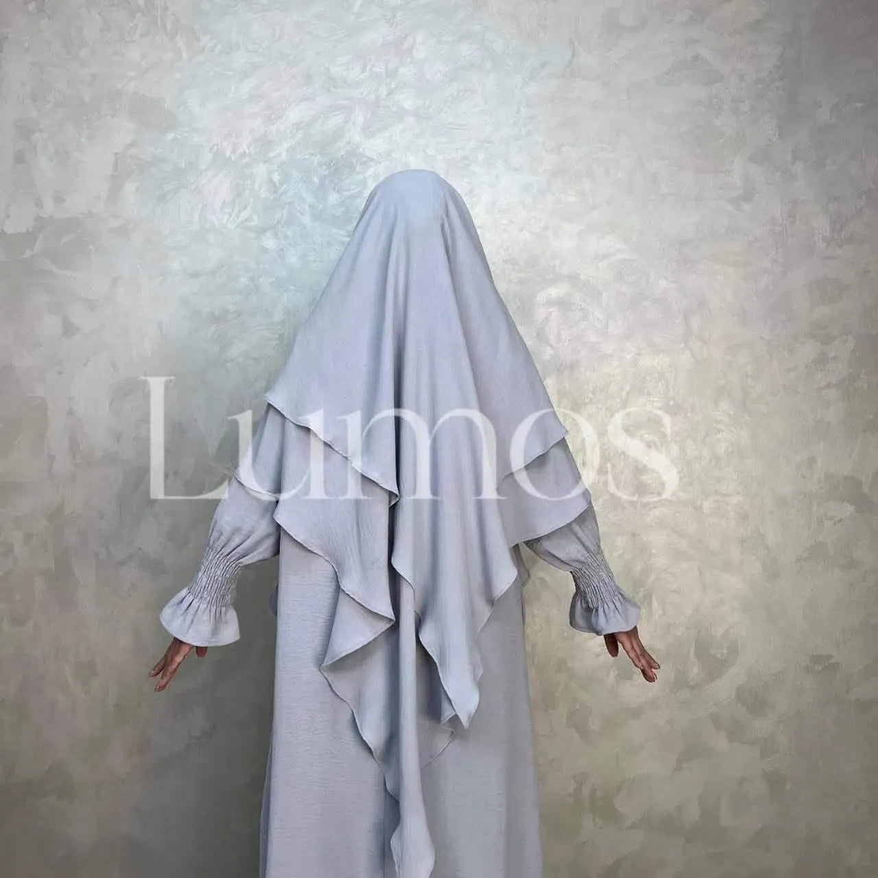 LM508 Two Layers Khimar Crepe Cotton - LumosModesty