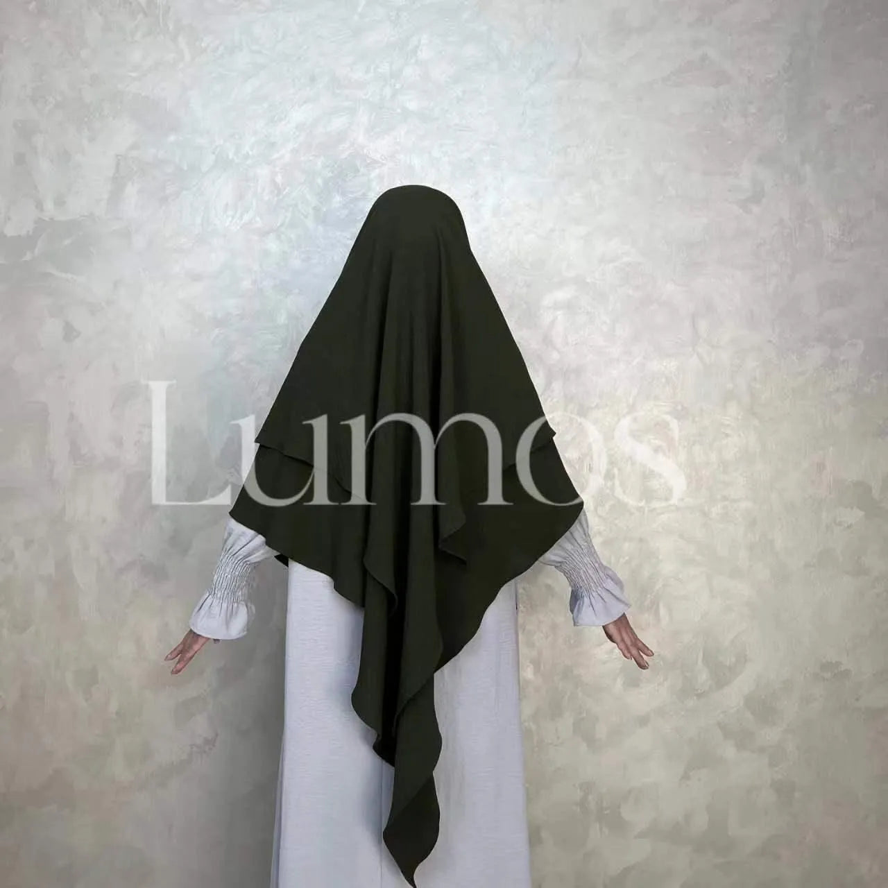 LM508 Two Layers Khimar Crepe Cotton - LumosModesty