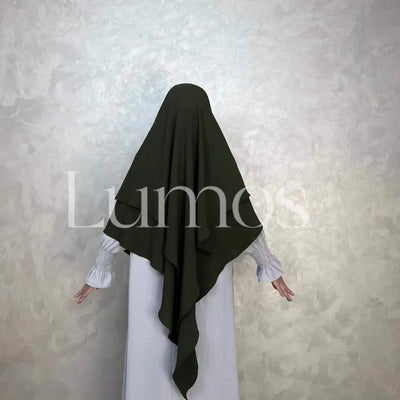 LM508 Two Layers Khimar Crepe Cotton - LumosModesty