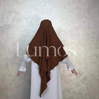 LM508 Two Layers Khimar Crepe Cotton - LumosModesty