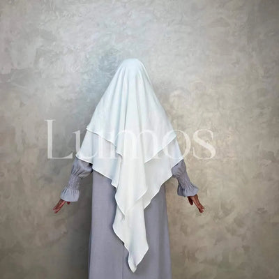 LM508 Two Layers Khimar Crepe Cotton - LumosModesty