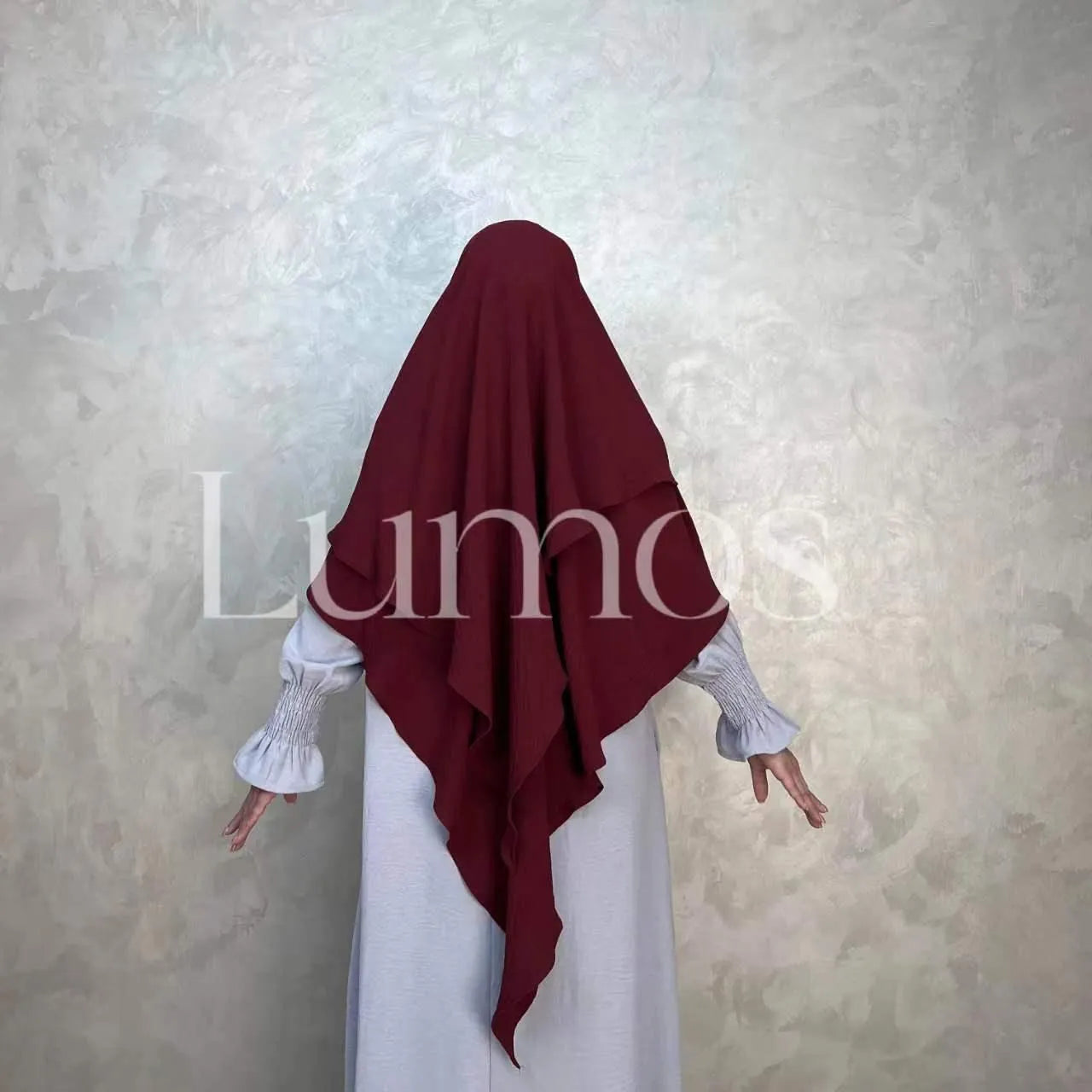 LM508 Two Layers Khimar Crepe Cotton - LumosModesty