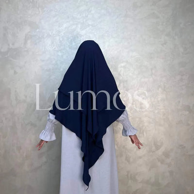 LM508 Two Layers Khimar Crepe Cotton - LumosModesty