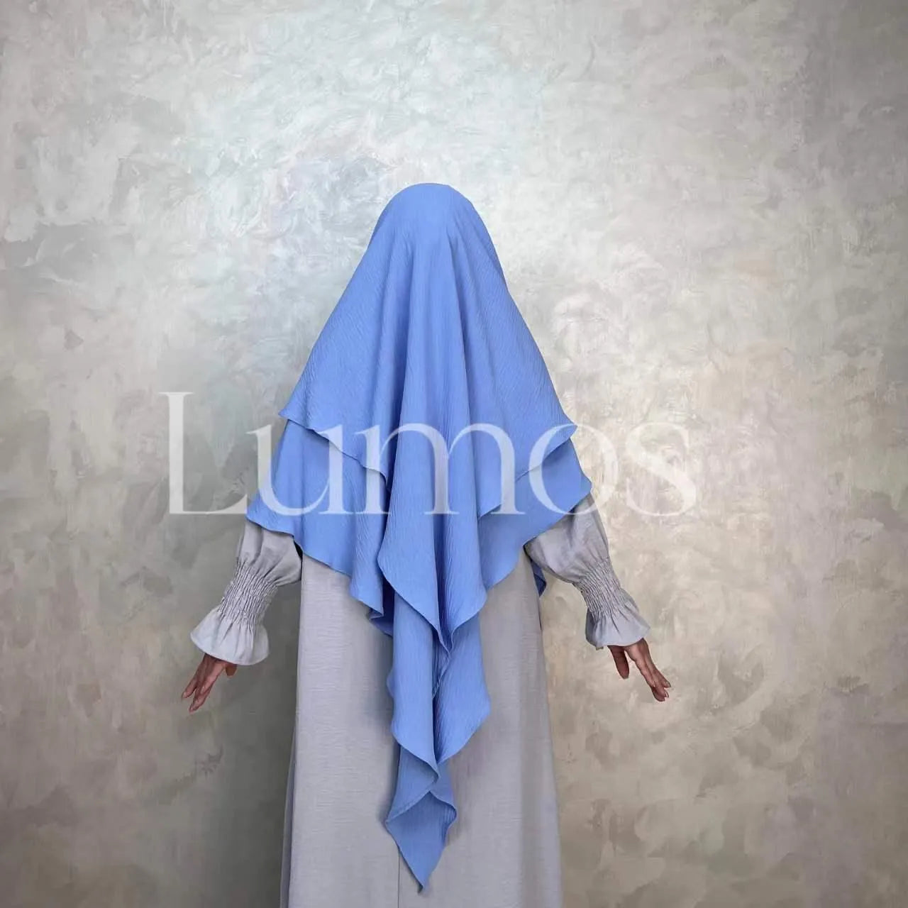 LM508 Two Layers Khimar Crepe Cotton - LumosModesty