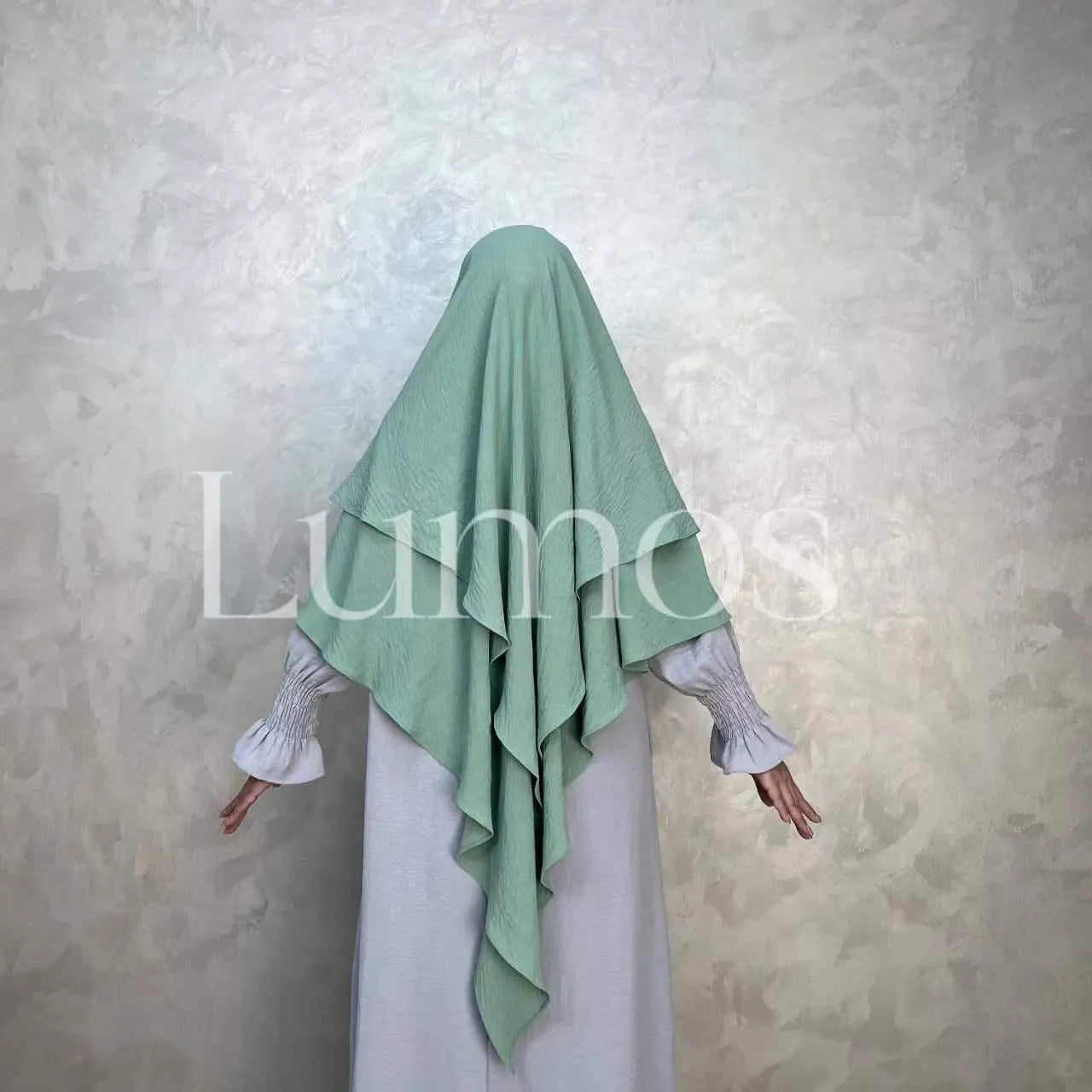 LM508 Two Layers Khimar Crepe Cotton - LumosModesty