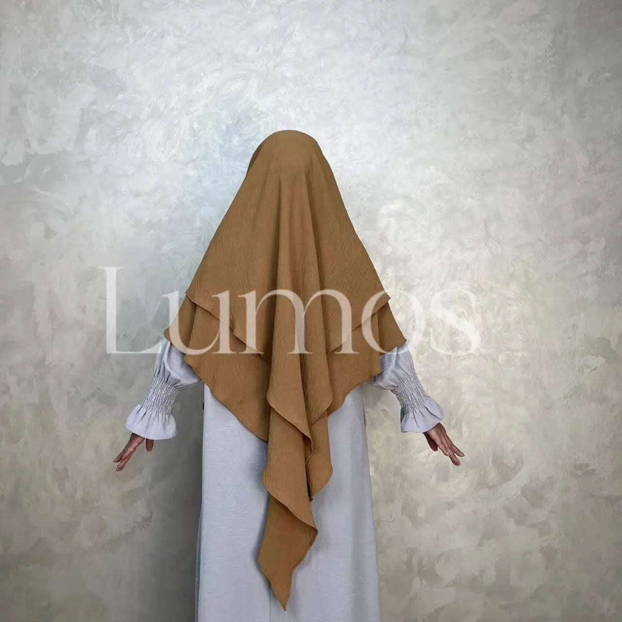 LM508 Two Layers Khimar Crepe Cotton - LumosModesty